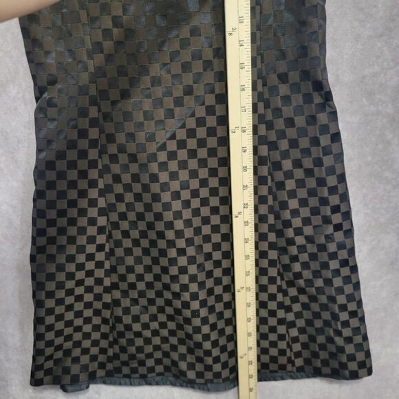 Vintage Jeanette Kastenberg Checkerboard Print Y2K Mini Dress Size 2 - Picture 7 of 12